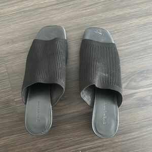 Everlane Charcoal Slide Sandals